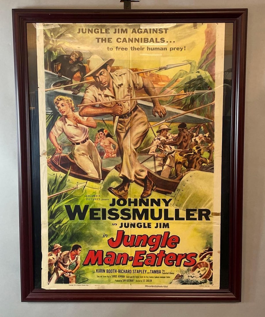 1954 Jungle Man-Eaters Movie Poster: In-House Shipping Option: If you would like to use our in-house shipping service, please select “Arrange My Own Shipping” when paying your invoice. After payment, our in-house shipping team wi