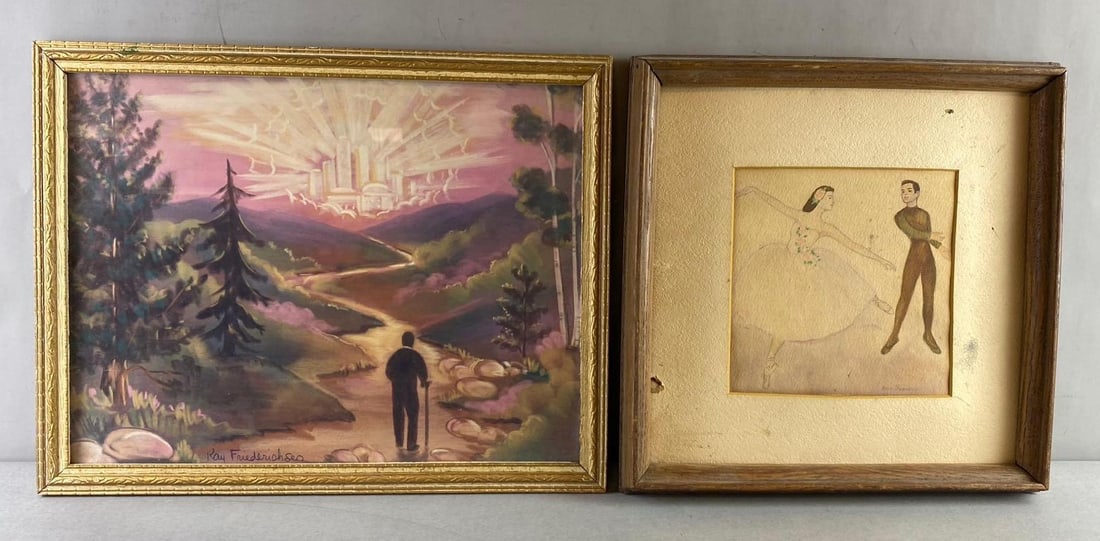 Group of 2 Framed Illustrations (1 of 2)