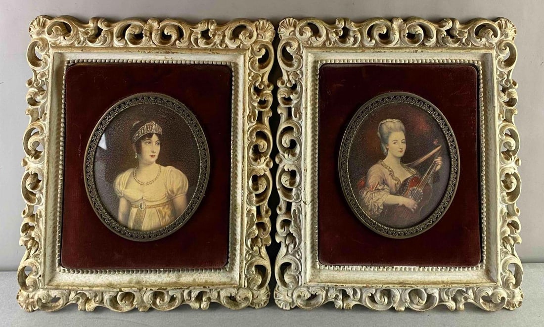 Group of 2 Vintage Cameo Creations Framed Prints (1 of 2)