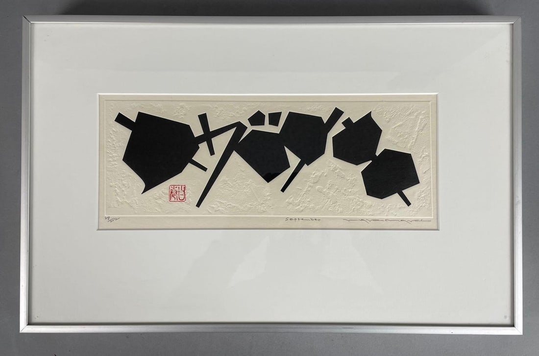 1924 Haku Maki Signed and Numbered September Intaglio Print (1 of 5)