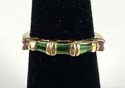 14K Gold Green and Pink Tourmaline Ring: In-House Shipping Option: If you would like to use our in-house shipping service, please select “Arrange My Own Shipping” when paying your invoice. After payment, our in-house shipping team