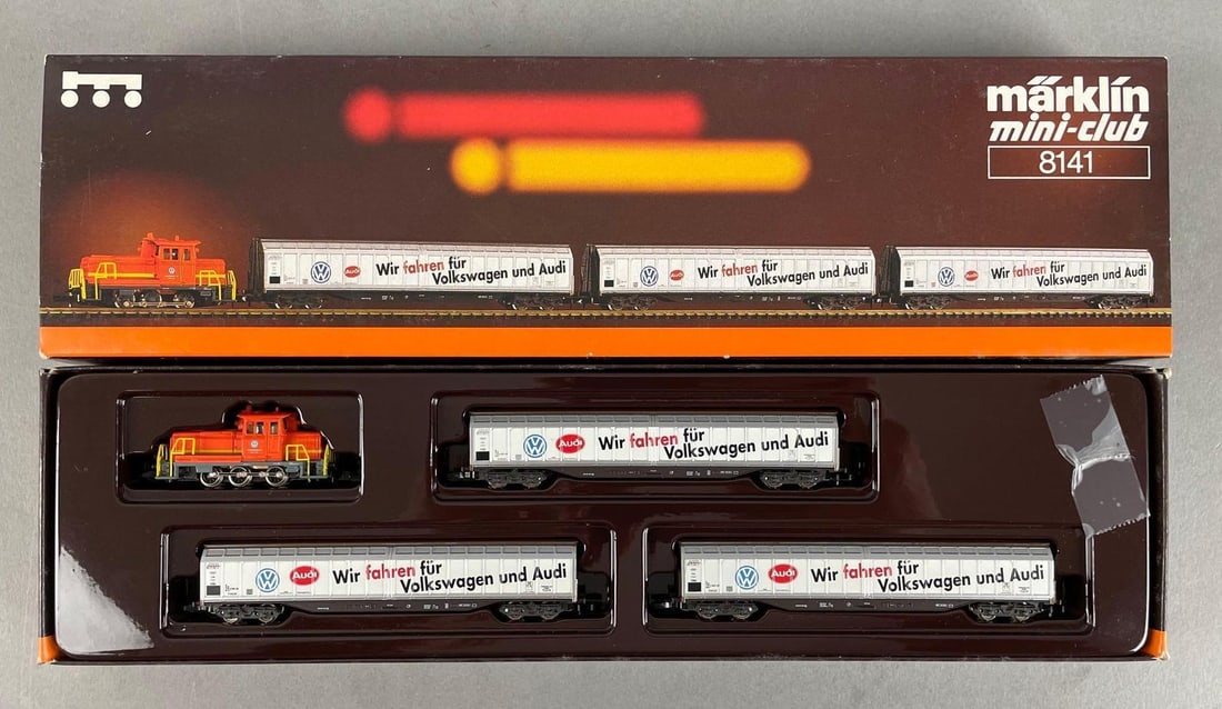 Marklin Mini-Club Z-Scale #8141 Volkswagen AG Locomotive & Freight Car Set (1 of 2)
