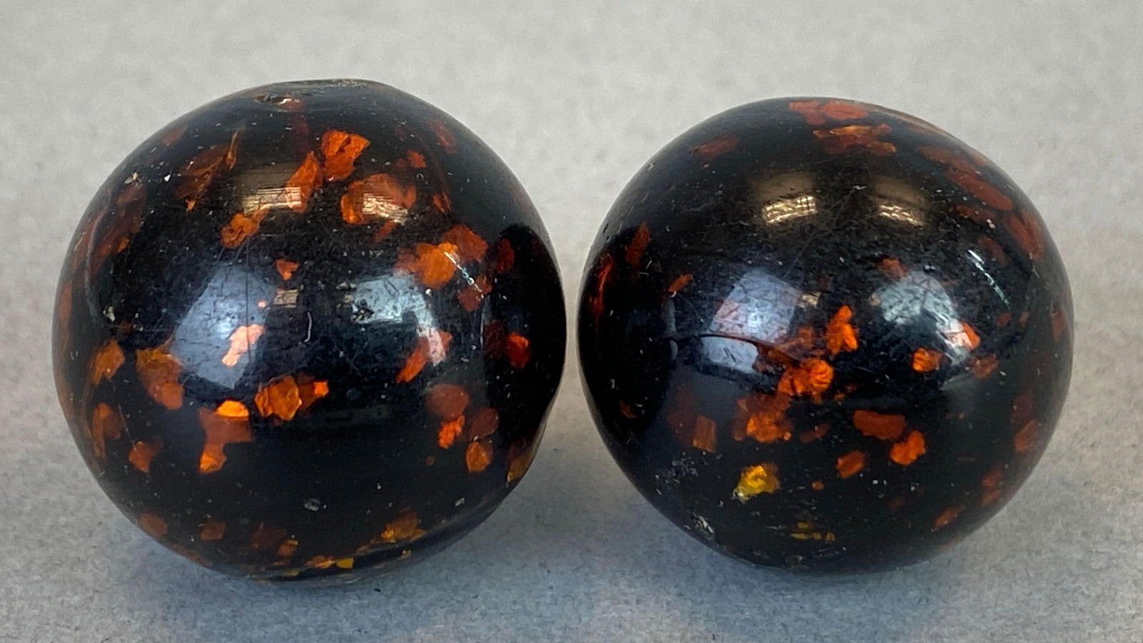Group of 2 Vintage Mica Marbles (1 of 2)