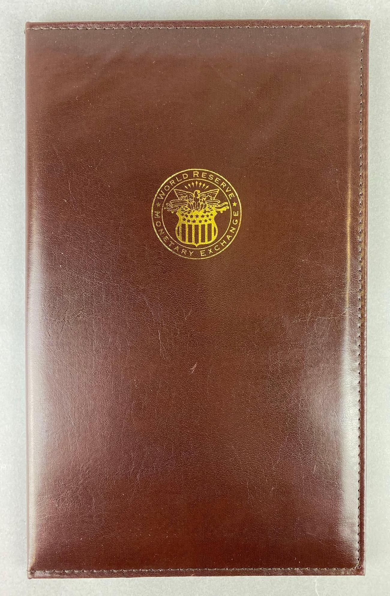 2003 World Reserve Monetary Exchange Bankers Vault Portfolio with Uncut Sheet of 4 $2 Dollar Bills (1 of 4)