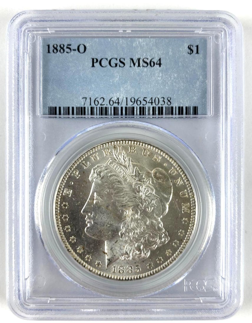1885 O PCGS Graded MS 64 US Morgan Silver Dollar (1 of 2)