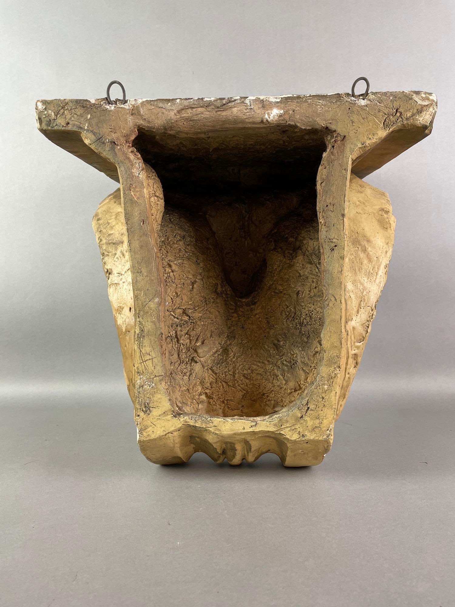 Antique Plaster Eagle Motif Wall Shelf - 3