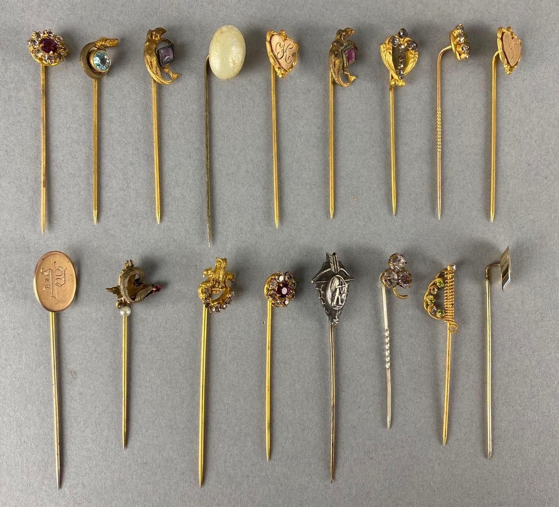 Group of 17 Vintage Stick Pins (1 of 3)