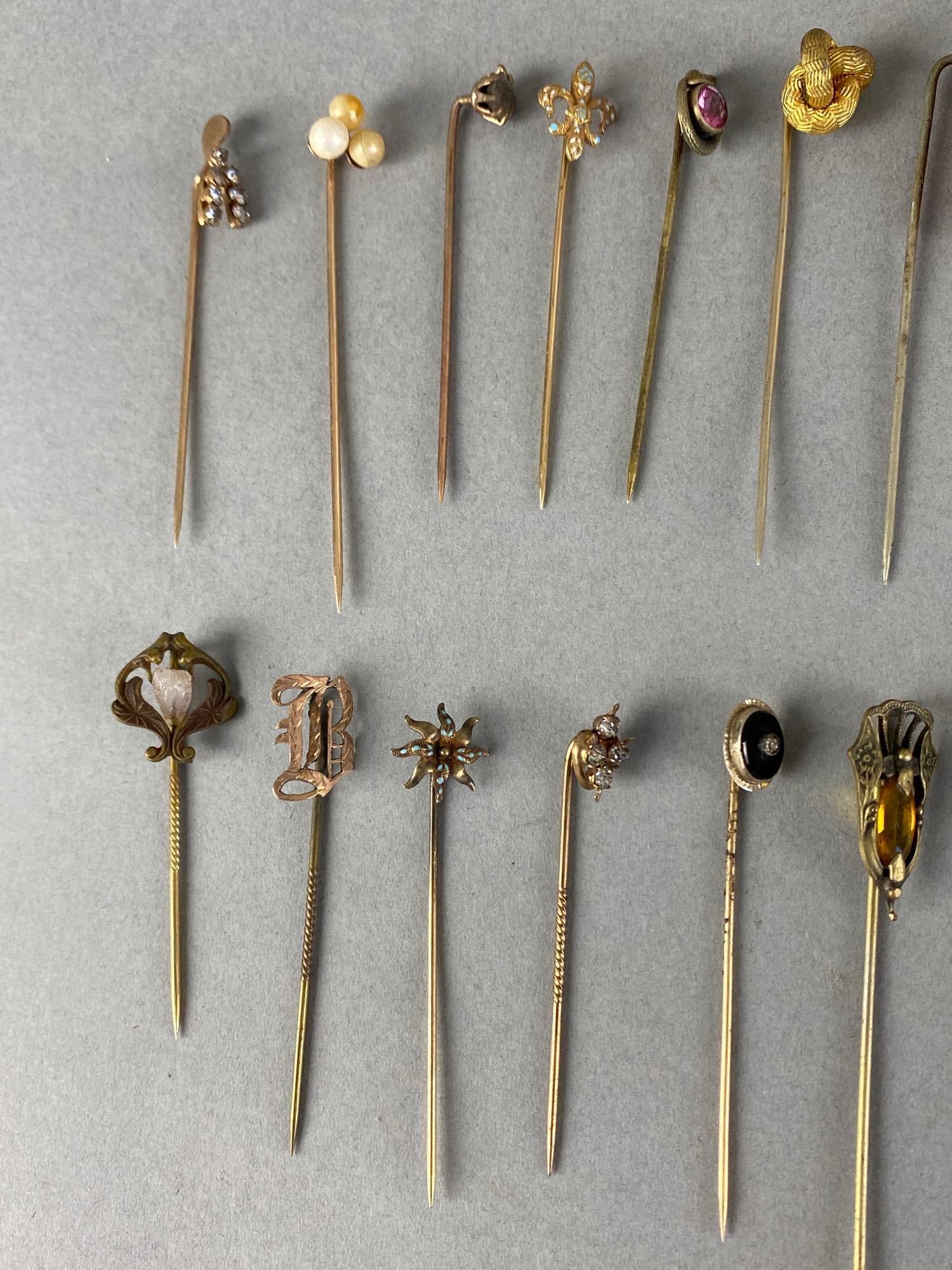 Group of 19 Vintage Stick Pins (1 of 2)