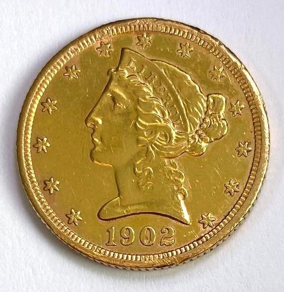 1902 $5 Liberty Head Gold (1 of 2)