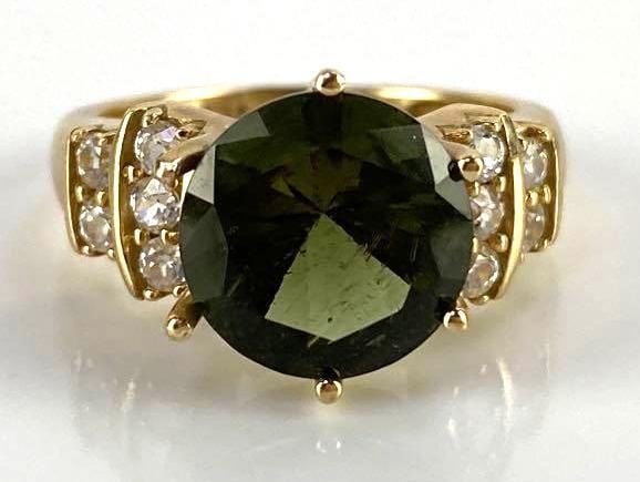 10K Gold Rhinestone and Topaz Ring: In-House Shipping Option: If you would like to use our in-house shipping service, please select “Arrange My Own Shipping” when paying your invoice. After payment, our in-house shipping team wi