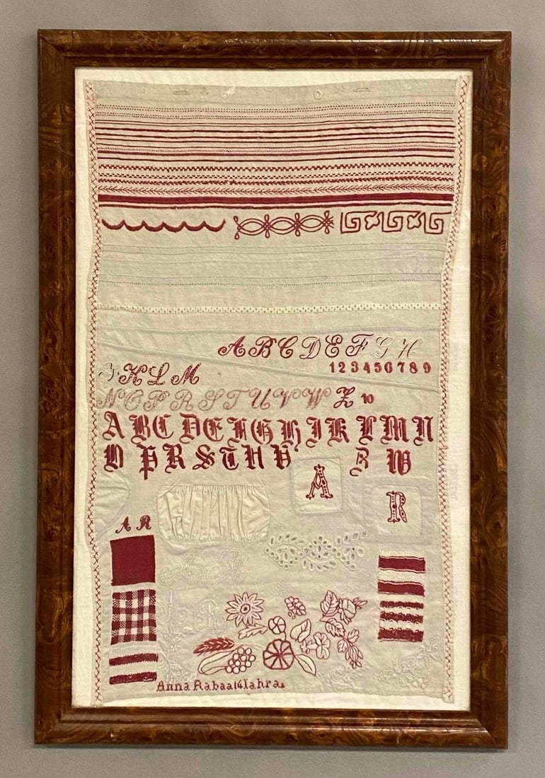 Victorian Anna R. Needlepoint Sampler (1 of 5)