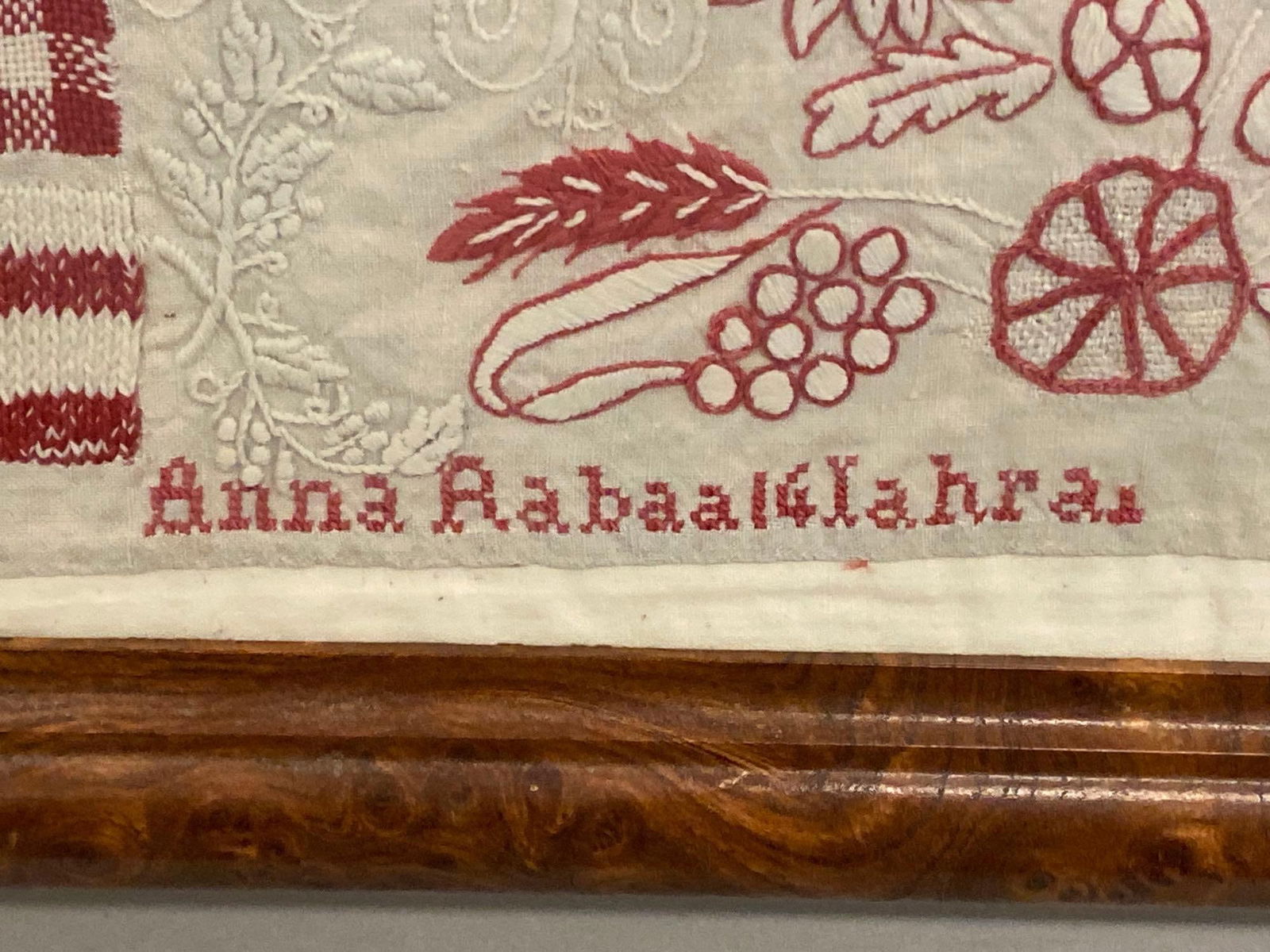 Victorian Anna R. Needlepoint Sampler - 4