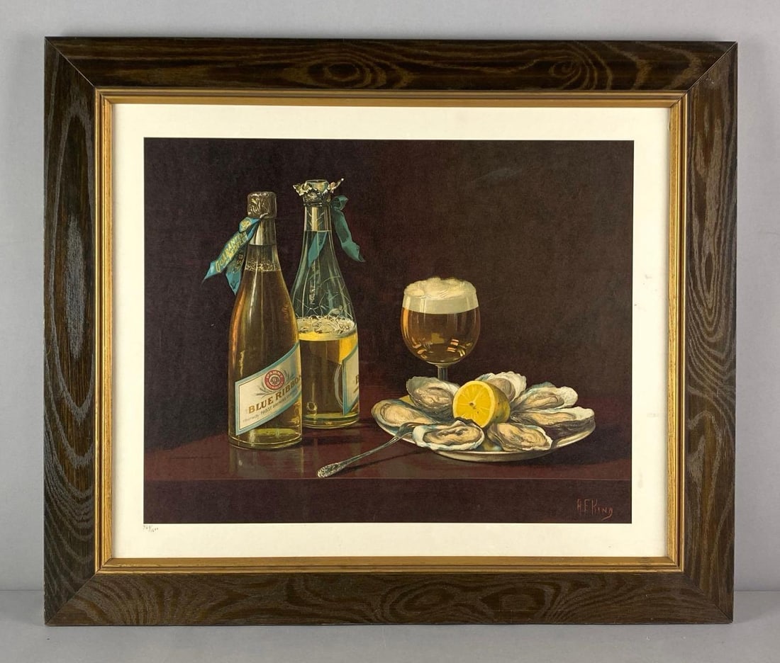 Albert F King Pabst Blue Ribbon Oysters Beer Advertising Print (1 of 3)