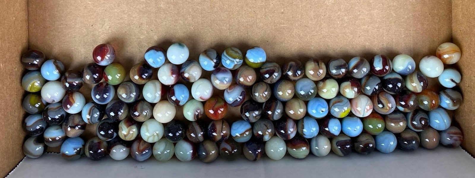Group of 90+ Jabos Glass Marbles: In-House Shipping Option: If you would like to use our in-house shipping service, please select “Arrange My Own Shipping” when paying your invoice. After payment, our in-house shipping team wi