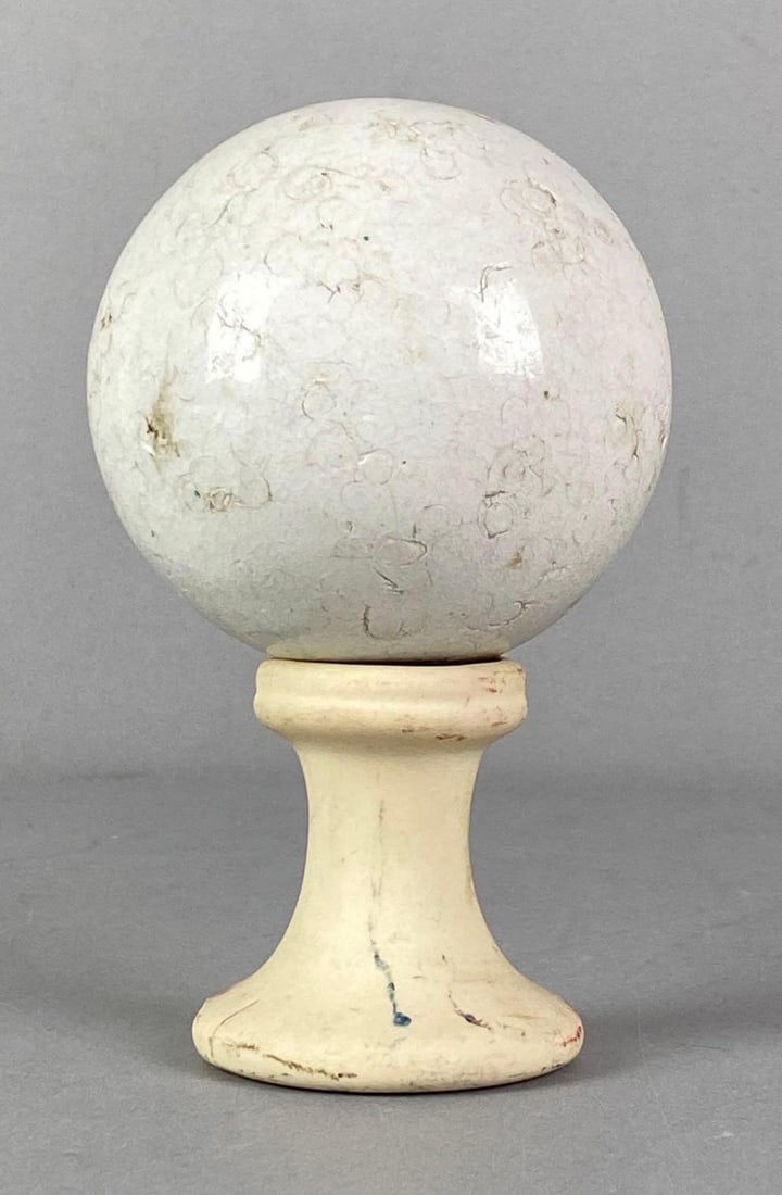 Large Pottery Marble with Pedestal (1 of 3)