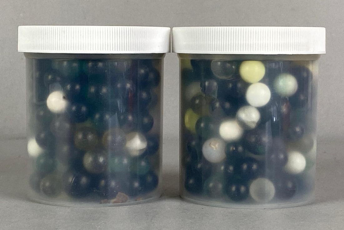 Group of 2 Jar of Assorted Glass Marbles (1 of 3)