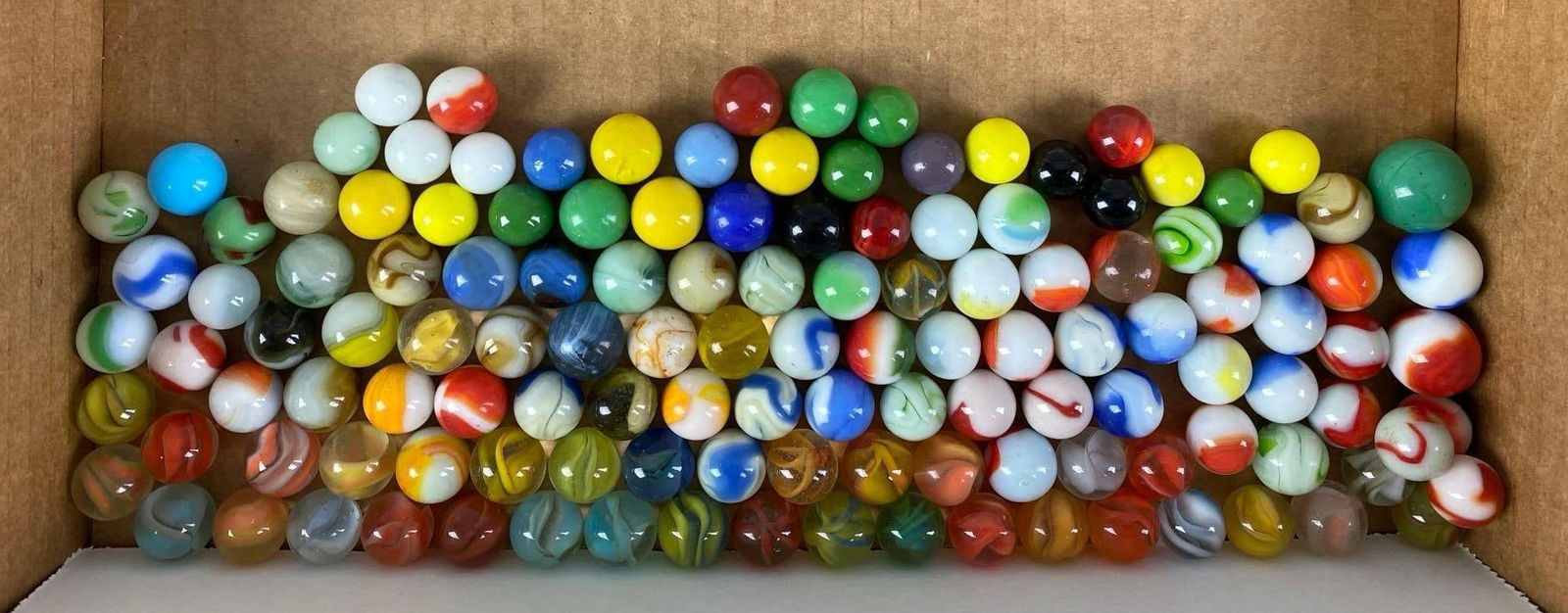 Group of 100+ Assorted Glass Marbles (1 of 3)