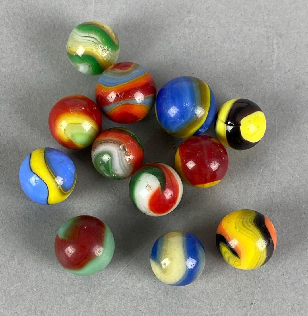 Group of 12 Glass Marbles (1 of 2)