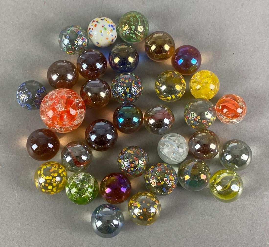 Group of Confetti Glass Marbles and More (1 of 2)