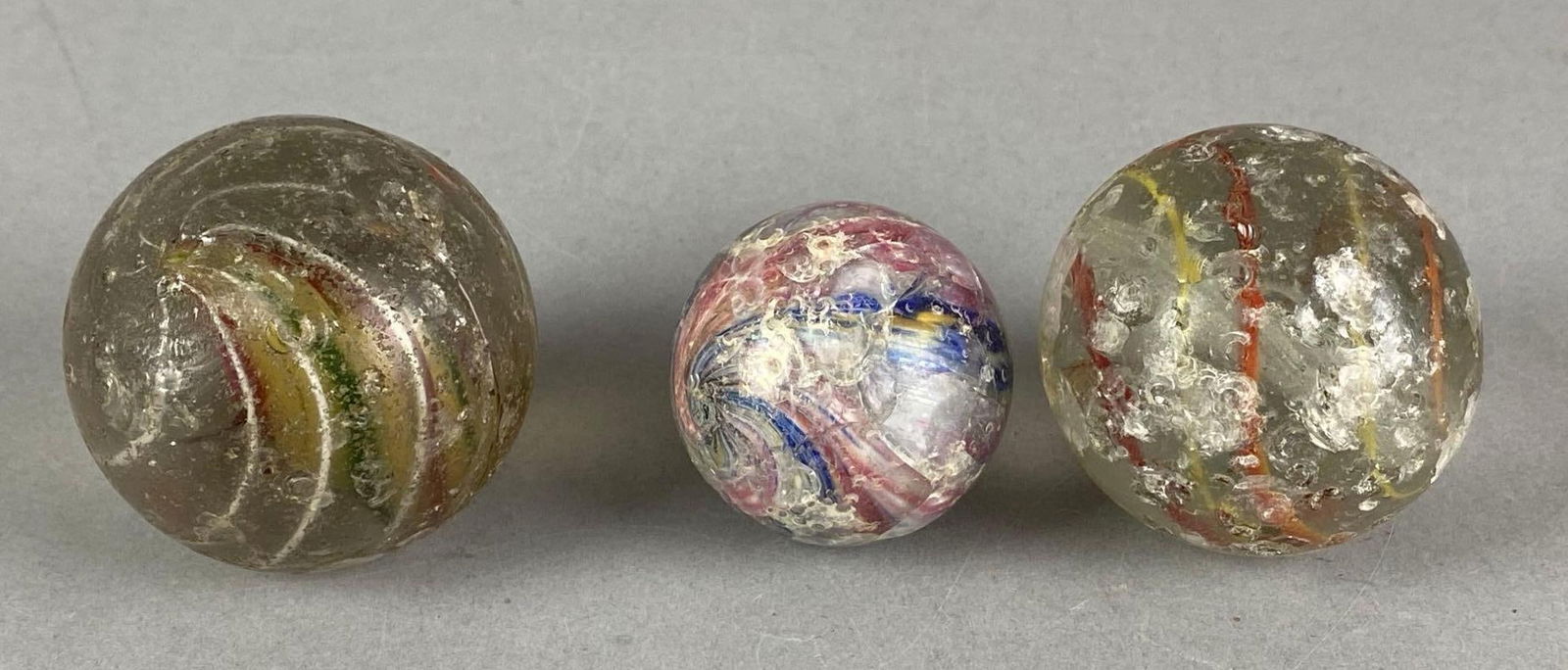 Group of 3 Large Glass Marbles (1 of 2)