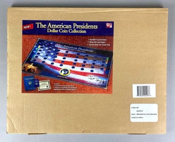 Group of 36 American Presidential Dollar Coins in Presidential Mint Album