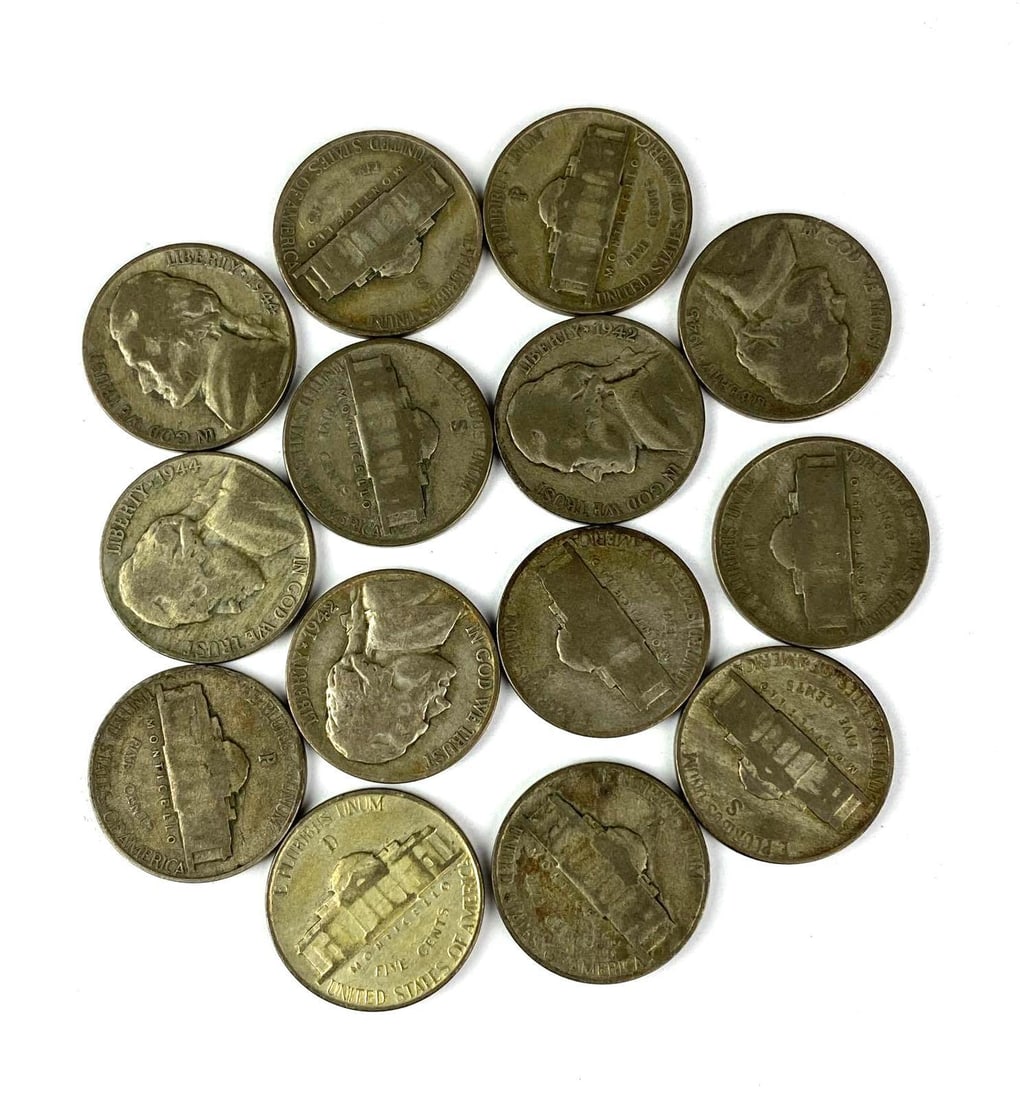Group of 14 Us War Time Jefferson Nickels (1 of 1)