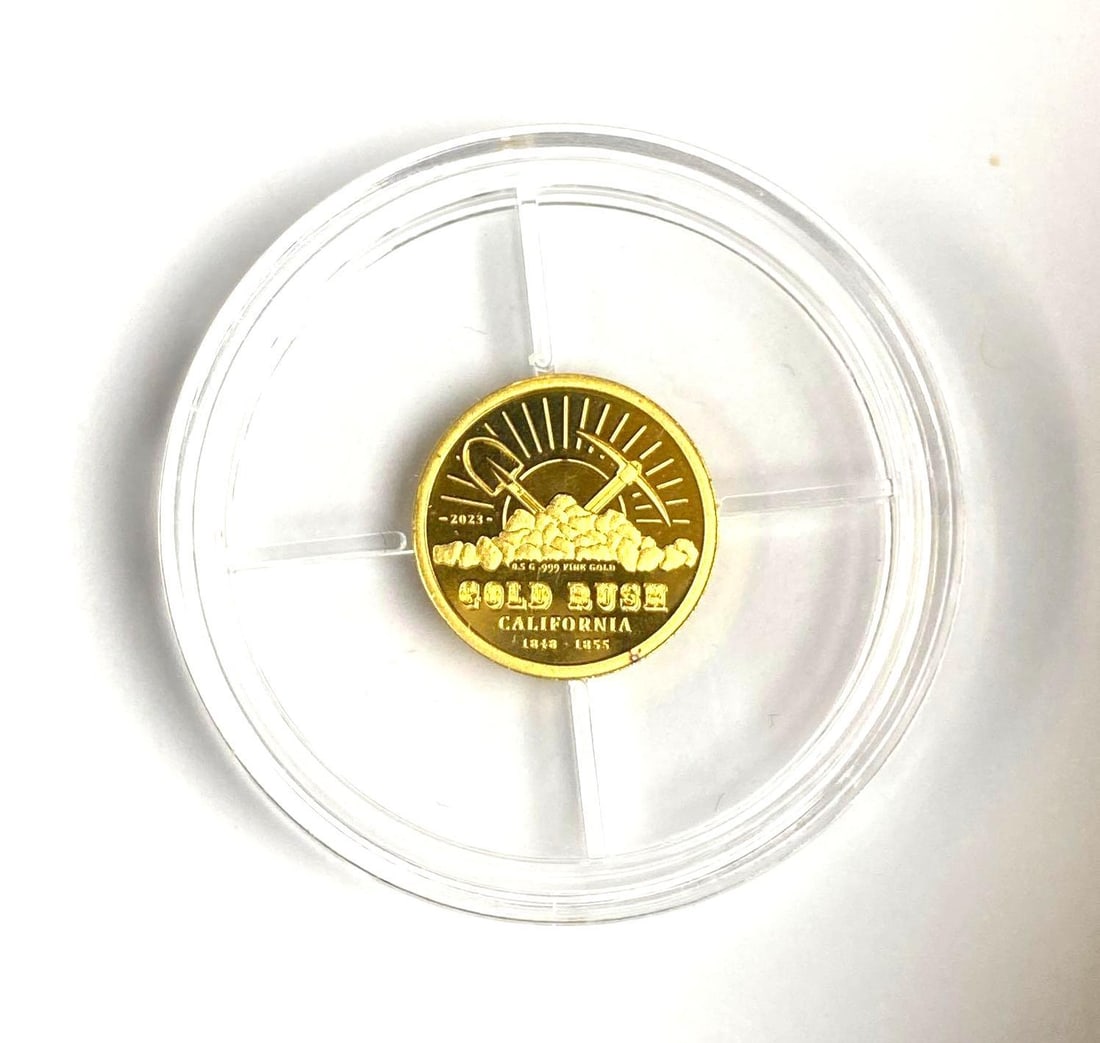 2023 Republique Du Congo 100 Francs Gold Rush 0.5 Grams .999 Fine Gold Coin (1 of 2)
