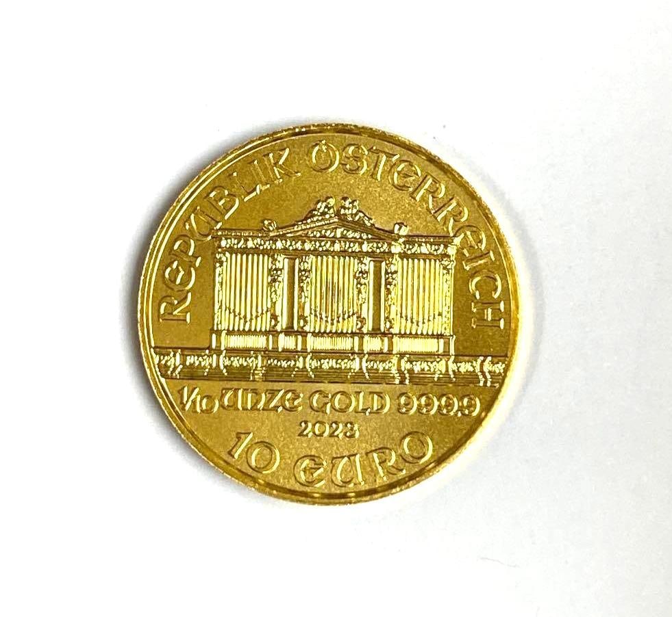 2023 Republik Osterreich 10 Euro Philharmonic 1/10 oz 999.9 Fine Gold Coin: In-House Shipping Option: If you would like to use our in-house shipping service, please select “Arrange My Own Shipping” when paying your invoice. After payment, our in-house shipping team