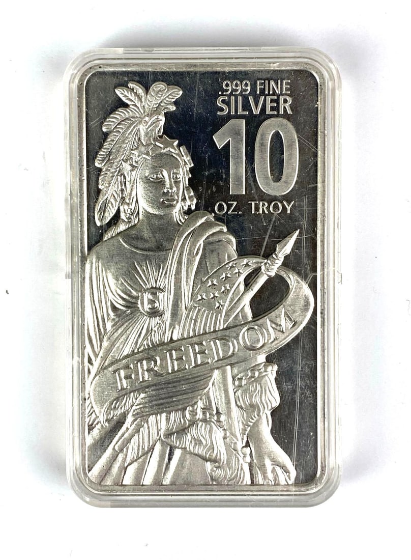 Elemetal Freedom 10 oz .999 Fine Silver Ingot/ Bar: In-House Shipping Option: If you would like to use our in-house shipping service, please select “Arrange My Own Shipping” when paying your invoice. After payment, our in-house shipping team
