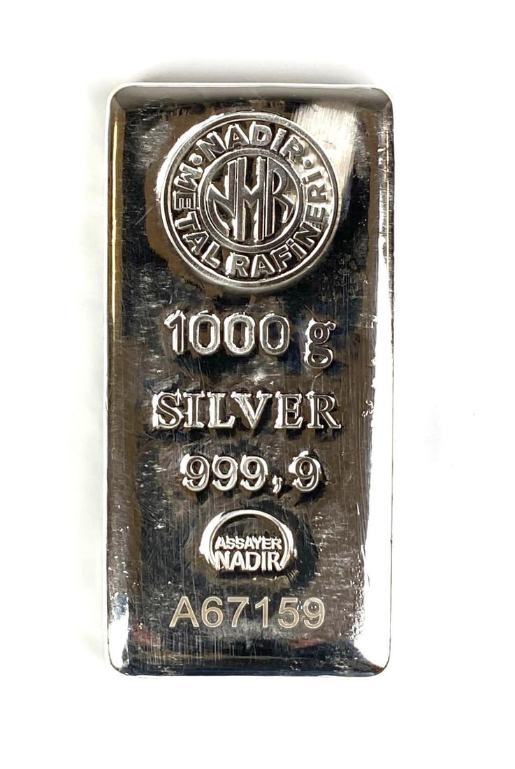Nadir Metal Rafineri 1000 Gram 999.9 Silver Ingot/ Bar (1 of 3)
