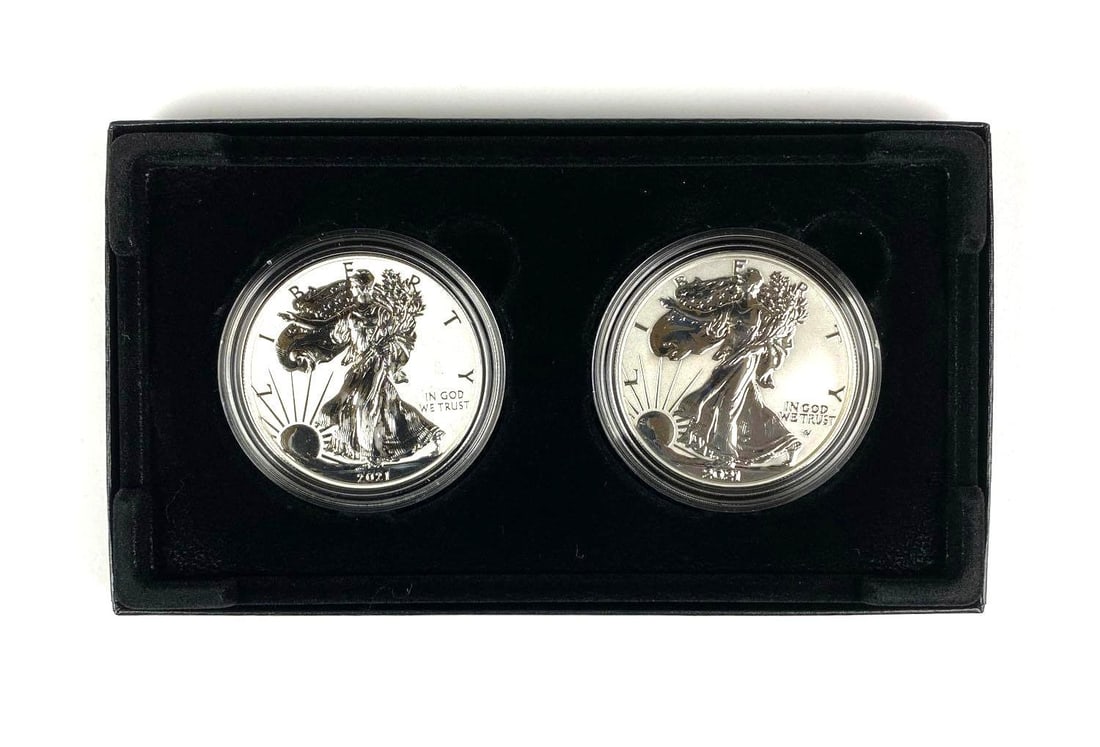 2021 US Mint American Silver Eagle 1 oz Reverse Proof Two Coin Set (1 of 4)