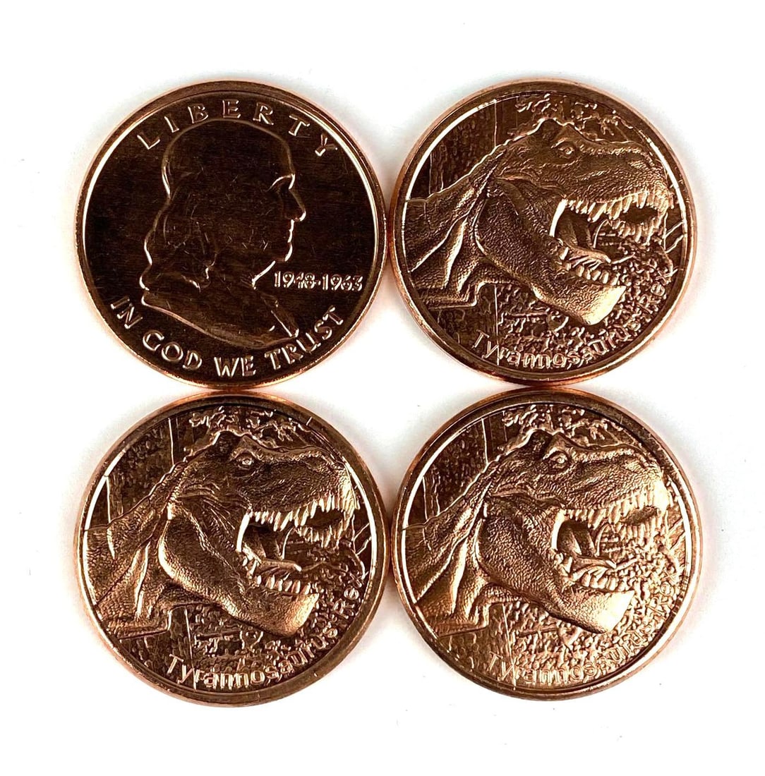 Group of 4 1 oz .999 Fine Copper Rounds (1 of 2)