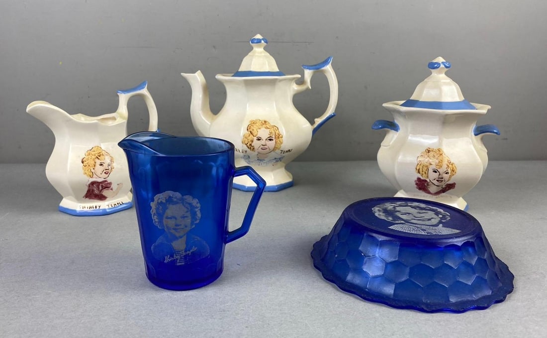 Group of 5 Shirley Temple Porcelain Tea Set and More (1 of 3)
