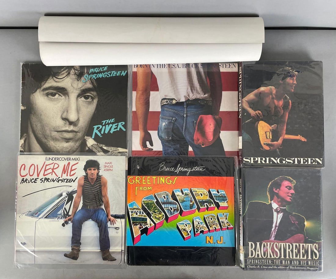 Group of Bruce Springsteen Vinyl Records and More (1 of 2)
