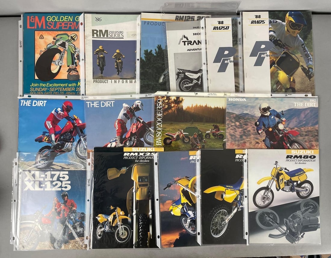 Group of 15 Dirt Bike Paper Advertising Brochures (1 of 3)