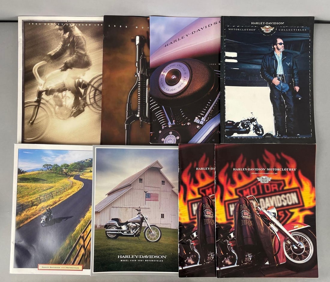 Group of 8 Harley Davidson Motorcycle Advertising Brochures (1 of 3)