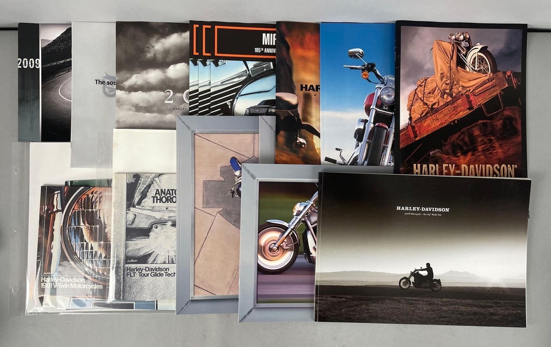 Group of 16 Harley Davidson Motorcycle Advertising Brochures (1 of 3)