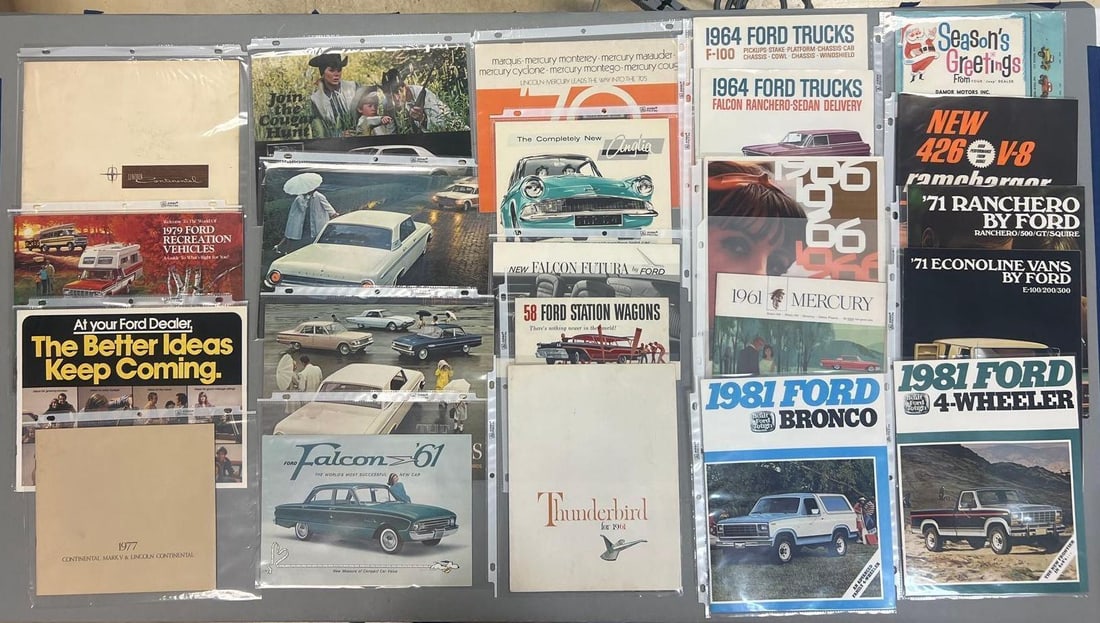 Group of 24 Vintage Automobile Advertising Brochures (1 of 3)