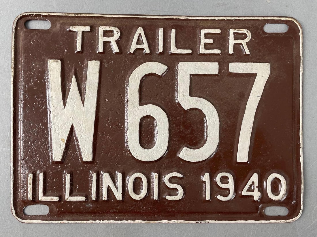 1940 Illinois Trailer License Plate (1 of 2)