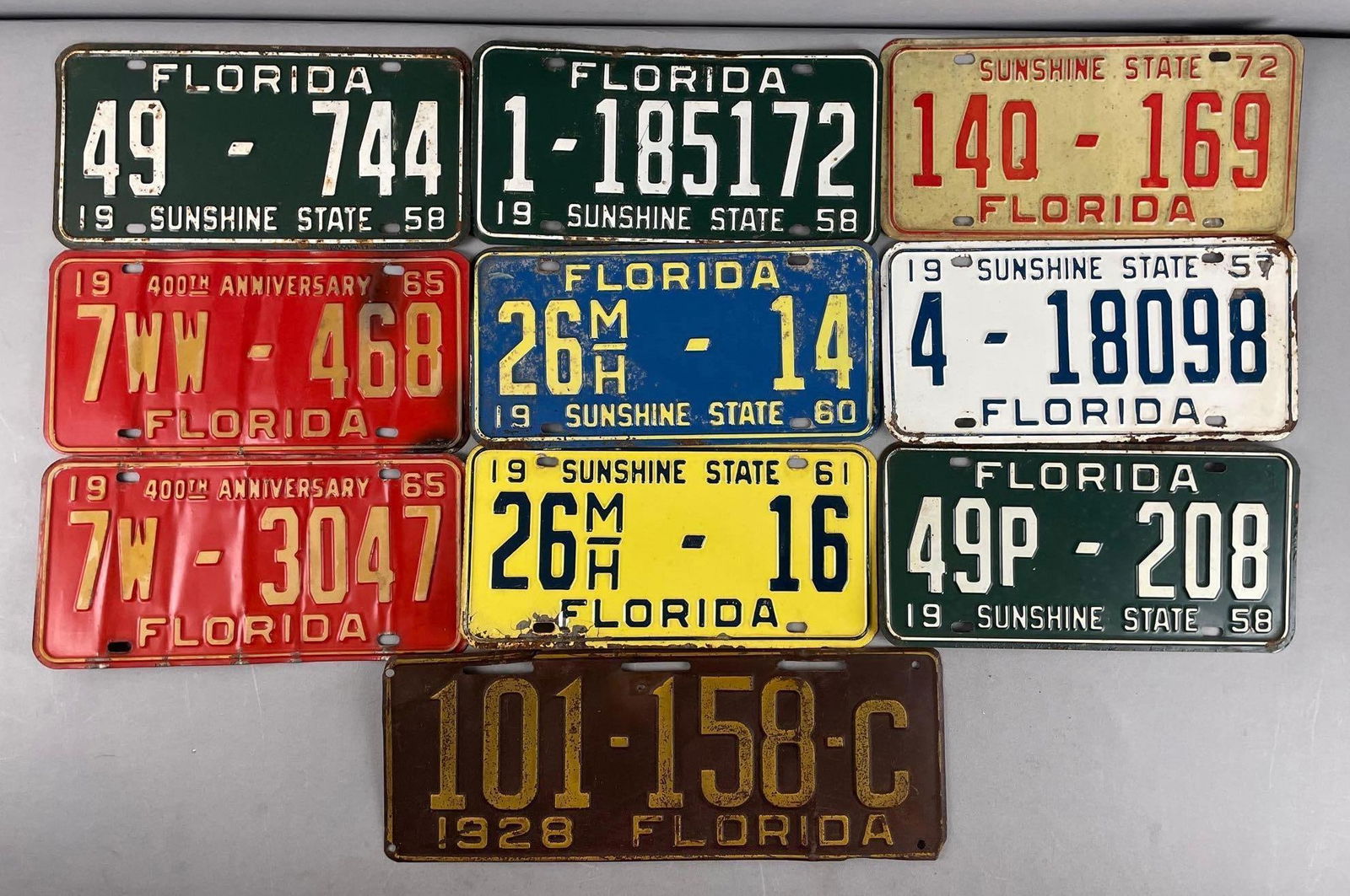 Group of Vintage Florida License Plates (1 of 3)