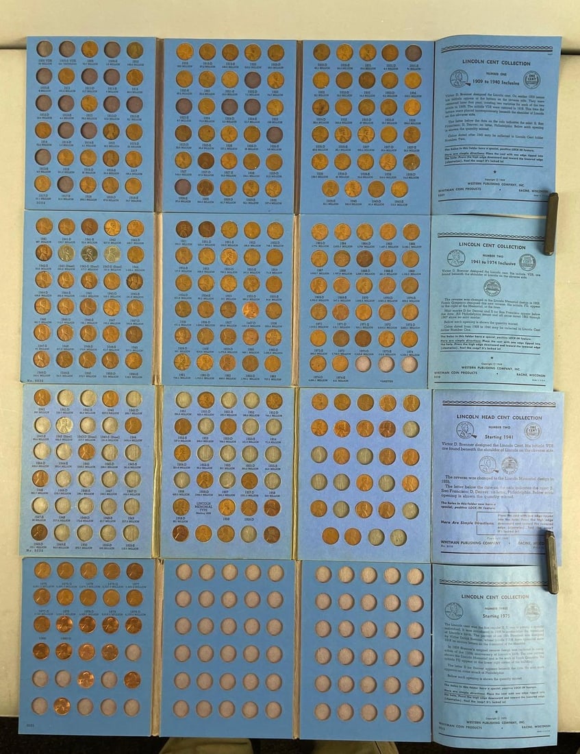 1909-1980 Lincoln Head Cent Collection Books (1 of 4)