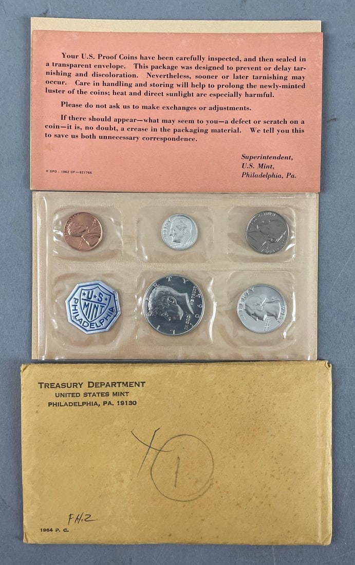 1964 U.S. Mint Philadelphia Proof Set (1 of 3)