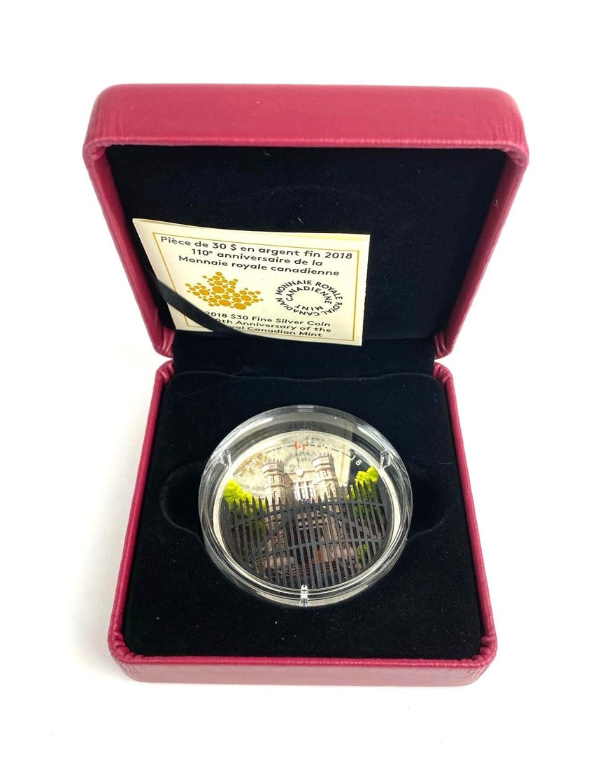 2018 Royal Canadian Mint Colorized $30 110th Anniversary of the Royal Canadian Mint .999 Fine Silver (1 of 6)