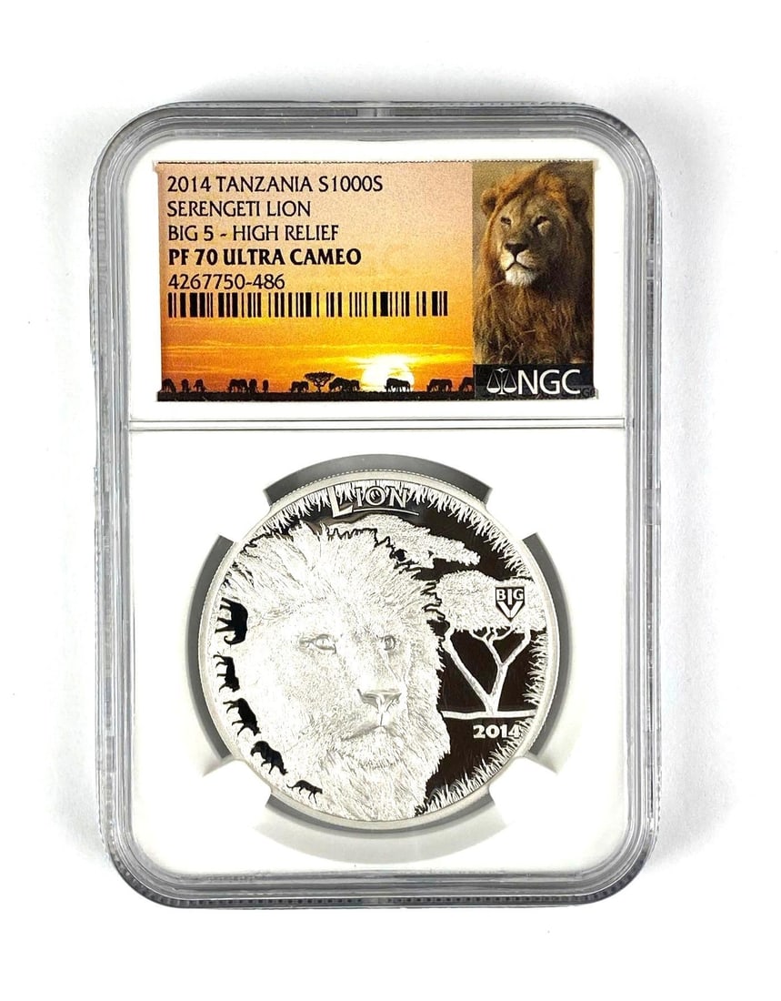 2014 Tanzania 1000 Shillings Serengeti Lion Big 5 1 oz .999 Fine Silver NGC Graded PF70 Ultra Cameo: In-House Shipping Option: If you would like to use our in-house shipping service, please select “Arrange My Own Shipping” when paying your invoice. After payment, our in-house shipping team