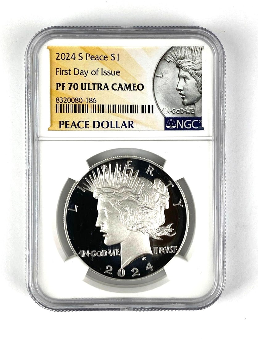 2024 S US Peace Silver Dollar NGC Graded PF70 Ultra Cameo (1 of 2)