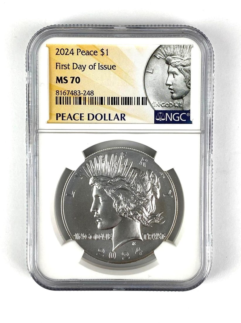 2024 US Peace Silver Dollar NGC Graded MS70 (1 of 2)