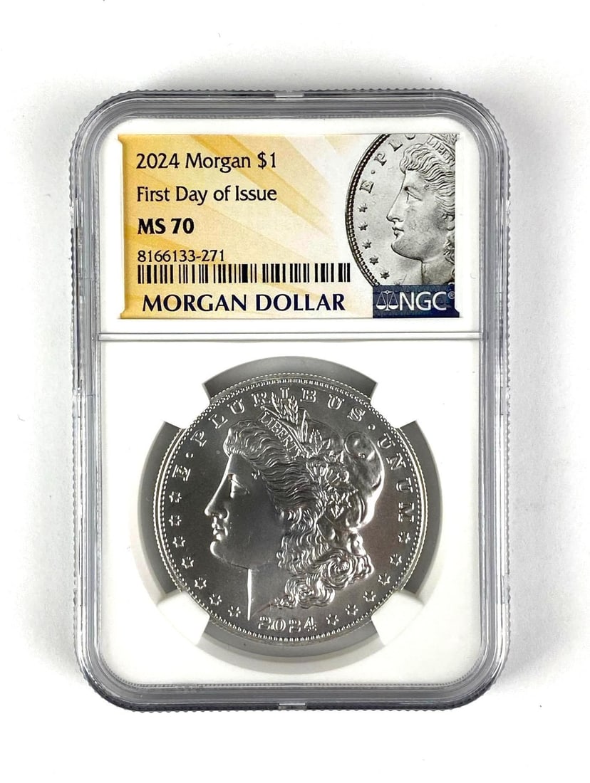 2024 $1 Morgan Silver Dollar 1 oz .999 Fine Silver NGC Graded MS70 (1 of 2)