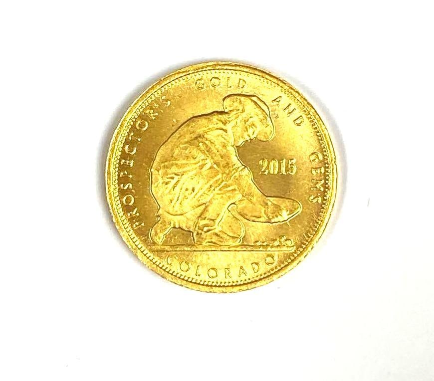 2015 Prospectors Gold and Gems .10 oz .999 Fine Gold Round (1 of 2)