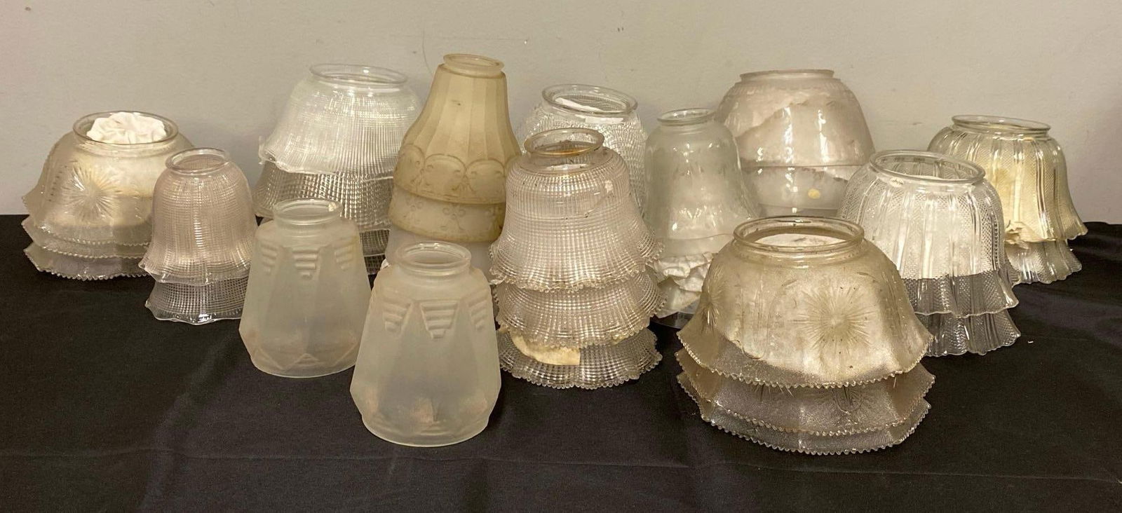Group of Antique Glass Lamp Shades (1 of 3)