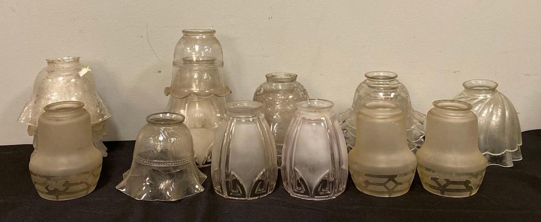 Group of Assorted Glass Lamp Shades (1 of 3)